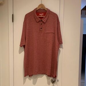 Duluth Trading Co Men's Heathered Red Polo Shirt, Size 2XL